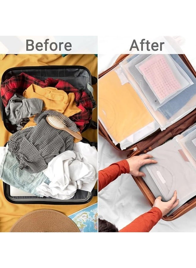 اكياس تغليف الملابس للشحن من ال ام دبليو ان اف يو، 25 قطعة من اكياس بلاستيكية بسحاب بلوري للملابس، اكياس بسحاب قابلة لاعادة الاغلاق للتي شيرت والقمصان والمستندات مع فتحات تهوية 28 × 35 سم - Image 5