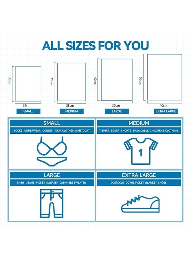 اكياس تغليف الملابس للشحن من ال ام دبليو ان اف يو، 25 قطعة من اكياس بلاستيكية بسحاب بلوري للملابس، اكياس بسحاب قابلة لاعادة الاغلاق للتي شيرت والقمصان والمستندات مع فتحات تهوية 28 × 35 سم - Image 3