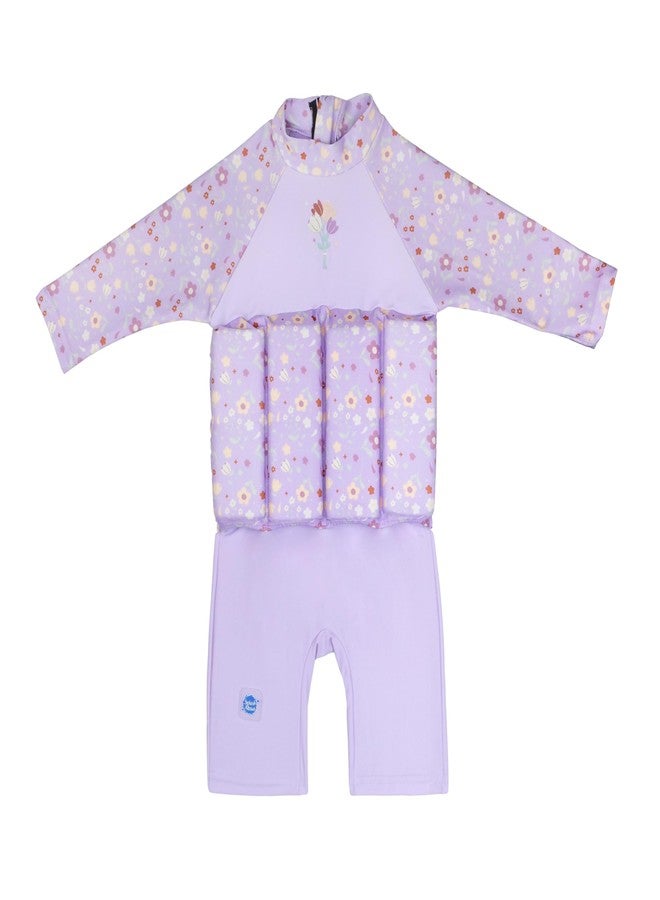 Splash About Kids Sleeved Floatsuit, Lilac Spring, 2-4 Years - Image 1