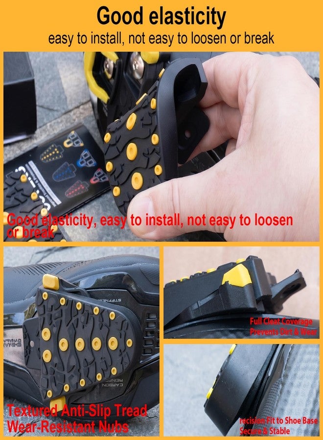 CNCLOL CNC SPD-SL Cleat Covers, Road Bike & Cycling Shoe Non-Slip Rubber Protector Compatible with Shimano SM-SH10/SM-SH11/SM-SH12/SM-SH45, Yellow - Image 4