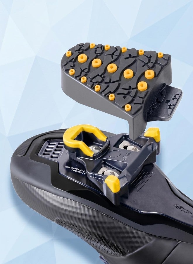 CNCLOL CNC SPD-SL Cleat Covers, Road Bike & Cycling Shoe Non-Slip Rubber Protector Compatible with Shimano SM-SH10/SM-SH11/SM-SH12/SM-SH45, Yellow - Image 2