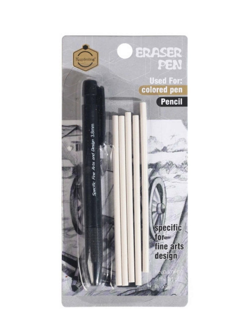 Keep Smiling Pen Eraser 3.8mm With 5 Spares  - Image 1