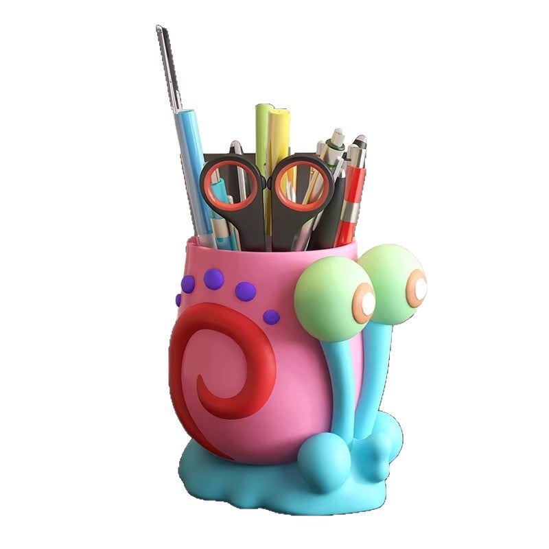 JY Cute Snail Shaped Pen Holder Desk Organizer – Large Capacity Creative Storage Box for Students, Kids & Girls, Decorative Desktop Accessory - Image 5