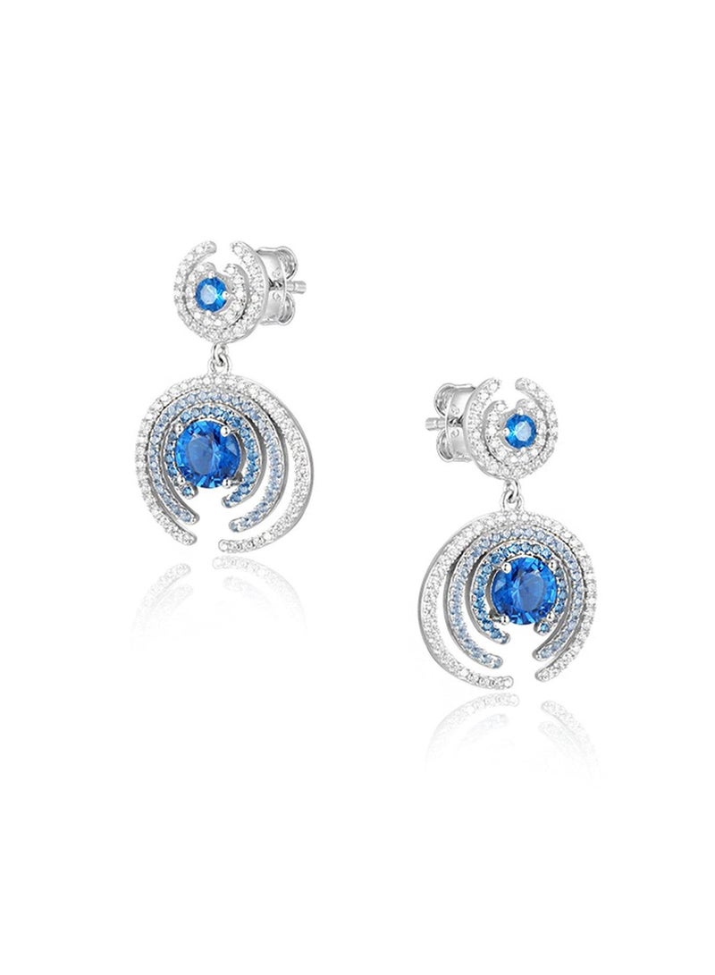Zirconia Earrings in Platinum-Plated Natural 925 Sterling Silver - Image 1