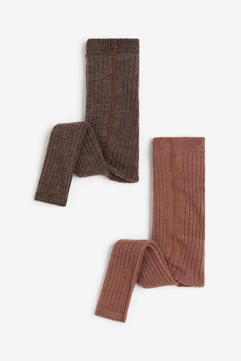 H&M 2-pack wool-blend footless tights