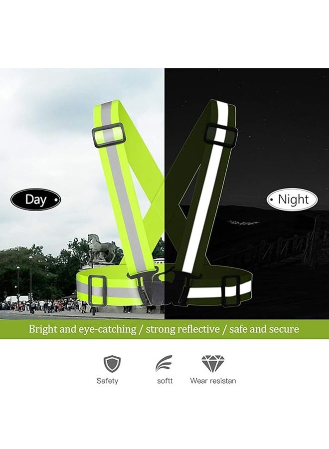Reflective Vest Running Gear 2Pack, High Visibility Adjustable Safety Ves for Night Cycling,Hiking, Jogging,Dog Walking, Adjustable for Men Women Kids - Image 3