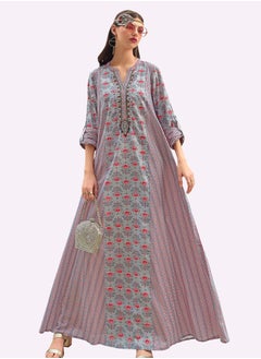SARA Sara Floral - Chevron Printed Jalabiya  - Image 2