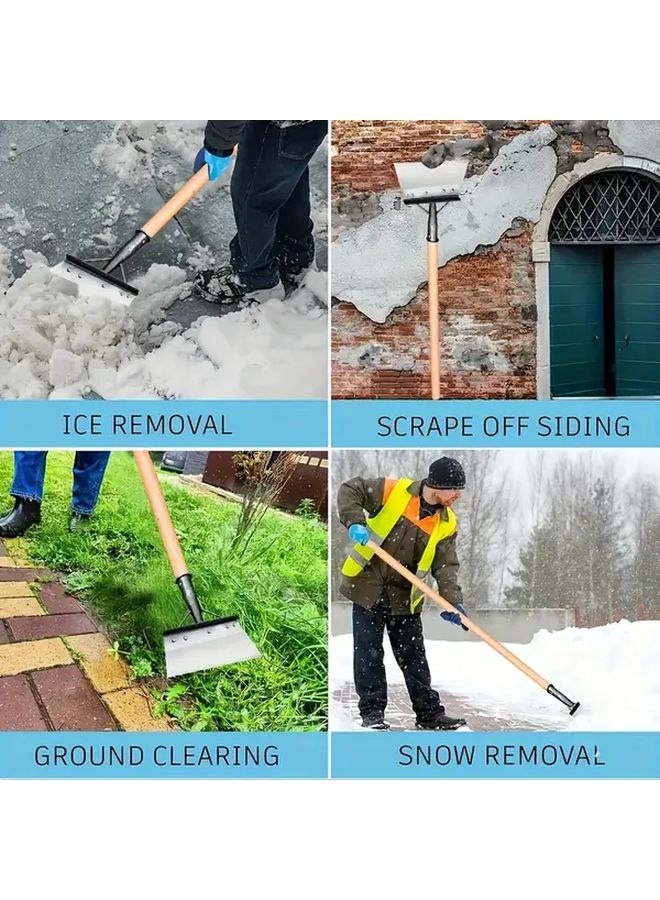 Heavy Duty Stainless Steel Garden Spade Wide Blade 23cm Digging Snow Shoveling Landscaping - Image 3