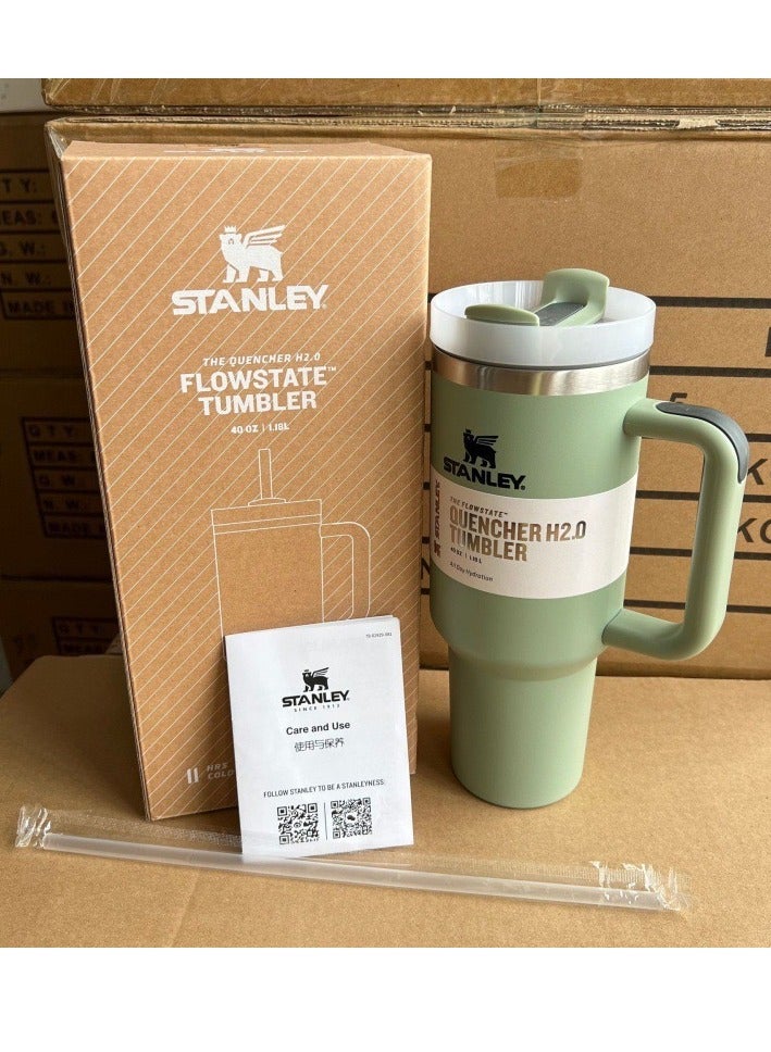 Stanley Quencher H2.0 FlowState Stainless Steel Vacuum Insulated Tumbler with Lid and Straw for Water, Iced Tea or Coffee, Smoothie and More, 40 oz - Image 1