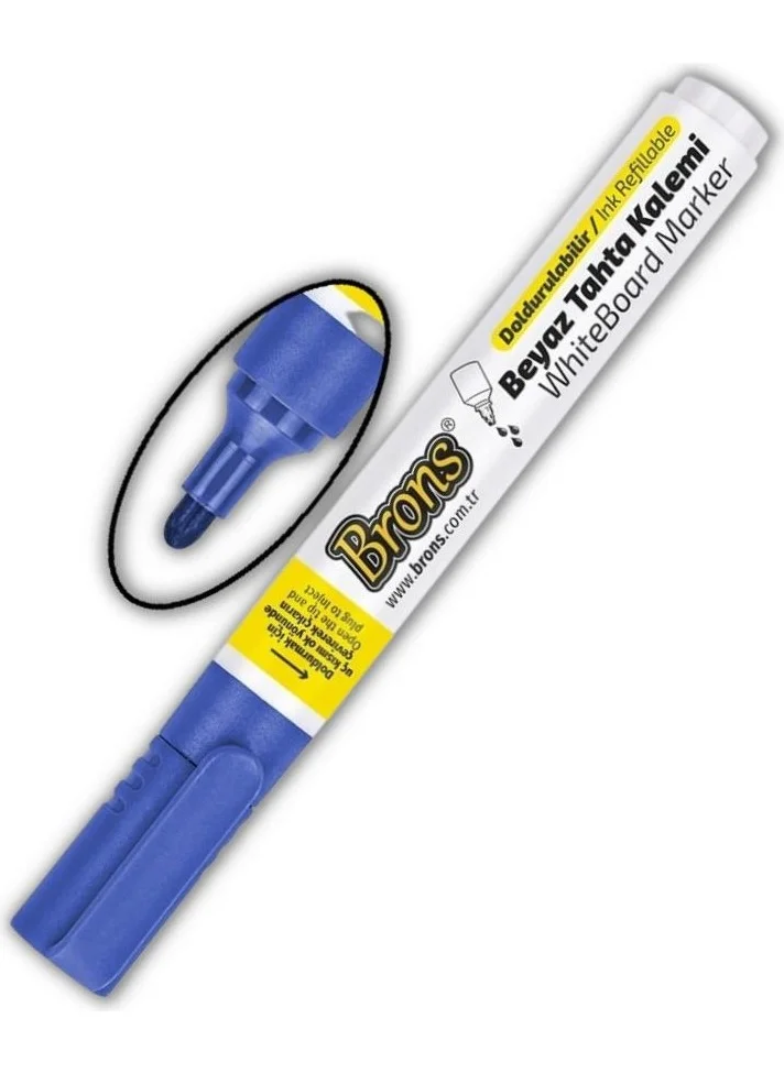 برونز Blue Blackboard Pen Refillable 2 Pieces and Erasable Ink 30 ml 1 Piece Blackboard Pen Set