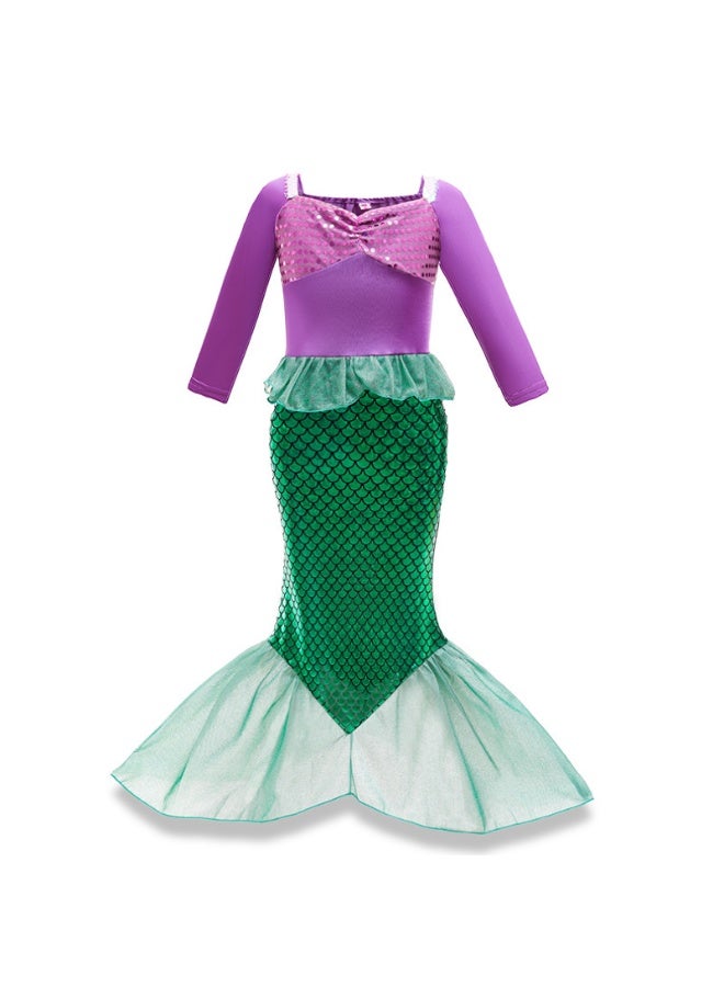 NIBEMINENT There are various Halloween costumes, children's mermaid dresses, Christmas girl princess dresses, children's performance costumes and stage costumes - Image 1