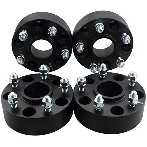 DCVAMOUS 4PC Black 5x4.5 Hubcentric Wheel Spacers 2 Inch with 1/2" Studs Compatible with Jeep 5 Lug 5x114.3 for 1984-2001 Cherokee XJ | 2002-2012 Liberty KJ KK | 1987-2006 Wrangler YJ TJ - Image 1