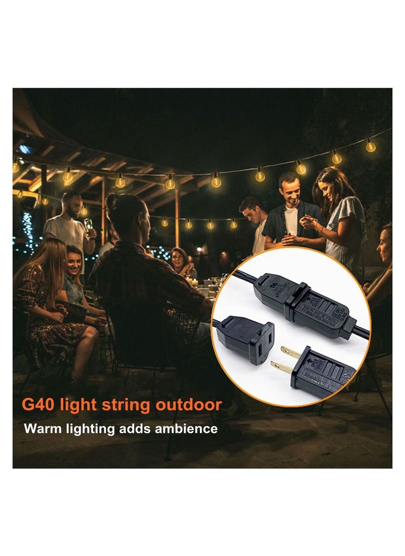 Cool Baby COOLBABY Outdoor Garden String Lights 25Ft G40 Outdoor Lights with 25 Bulbs 1 Spare Bulb for Backyard Balcony Cafe Party Home Decor Waterproof Patio Lights  - Image 4