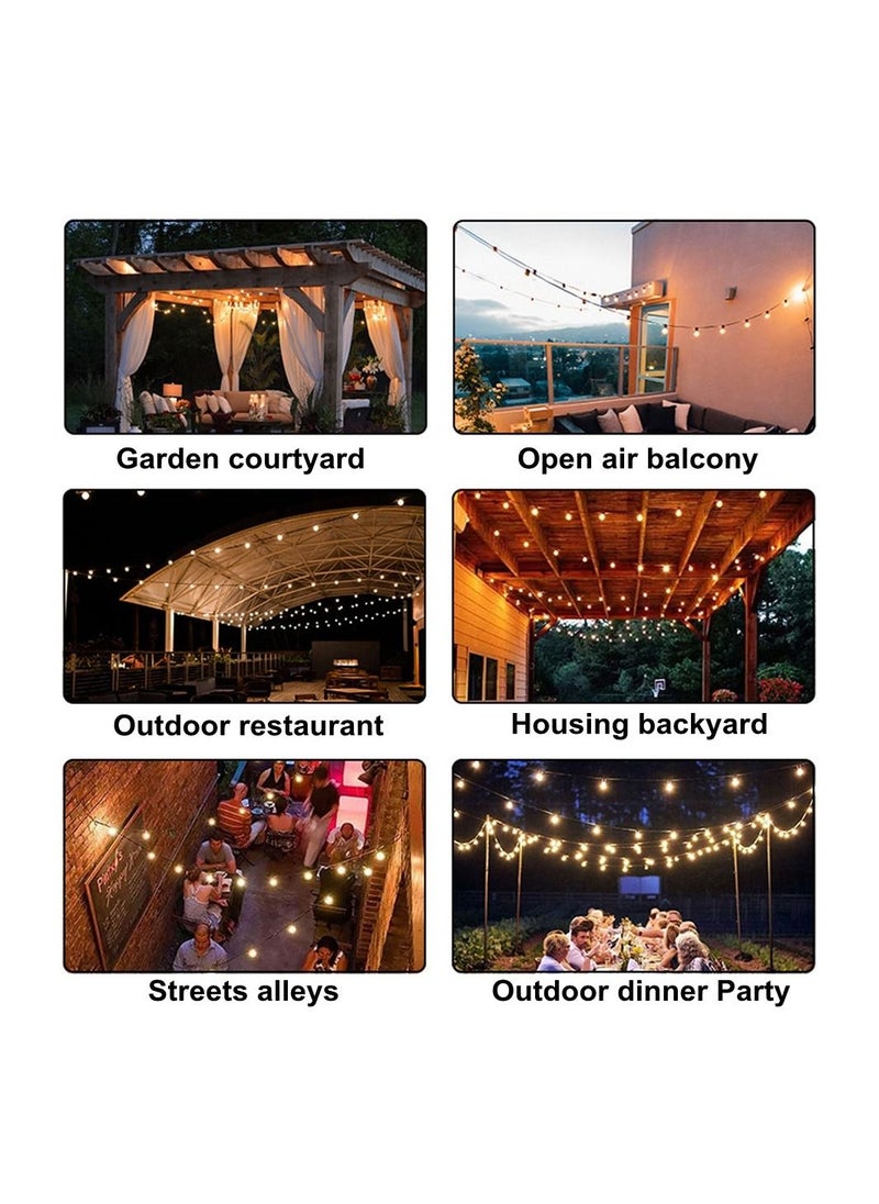 Cool Baby COOLBABY Outdoor Garden String Lights 25Ft G40 Outdoor Lights with 25 Bulbs 1 Spare Bulb for Backyard Balcony Cafe Party Home Decor Waterproof Patio Lights  - Image 3