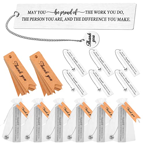 Geosar 108 Pcs Employee Appreciation Gifts Teacher Bookmarks Include 36 May You Be Proud Bookmarks 36 Thank You Cards 36 Gift Bags Set for Surgical Tech Nurse Coworker Librarian Volunteers - Image 1