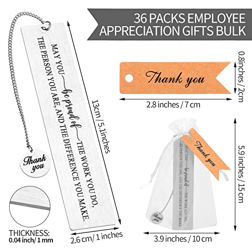 Geosar 108 Pcs Employee Appreciation Gifts Teacher Bookmarks Include 36 May You Be Proud Bookmarks 36 Thank You Cards 36 Gift Bags Set for Surgical Tech Nurse Coworker Librarian Volunteers - Image 2