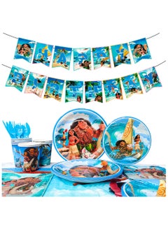 Moana Party Disposable Tableware for 10 Guests, 86pcs Moana Party Decorations Set Moana Party Plates and Napkins Cups Tablecloth - pzsku/Z369F213F540BB9C294B3Z/45/_/1727320969/1177d908-d448-44bc-a887-069634fb3c1d