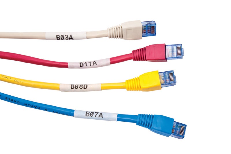 Brady Authentic (M21-750-427) Self-Laminating Wire Wrap for Control and Electrical Panels, Datacom Cable, Black on White- For M210, M210-LAB, M211, BMP21-PLUS and BMP21-LAB Printers, .75" W, 14' L - Image 4
