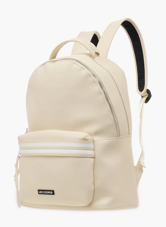 Lee Cooper Solid School Backpack with Adjustable Straps and Zip Closure - 32x16x41 cm