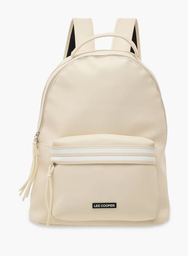 Lee Cooper Solid School Backpack with Adjustable Straps and Zip Closure - 32x16x41 cm