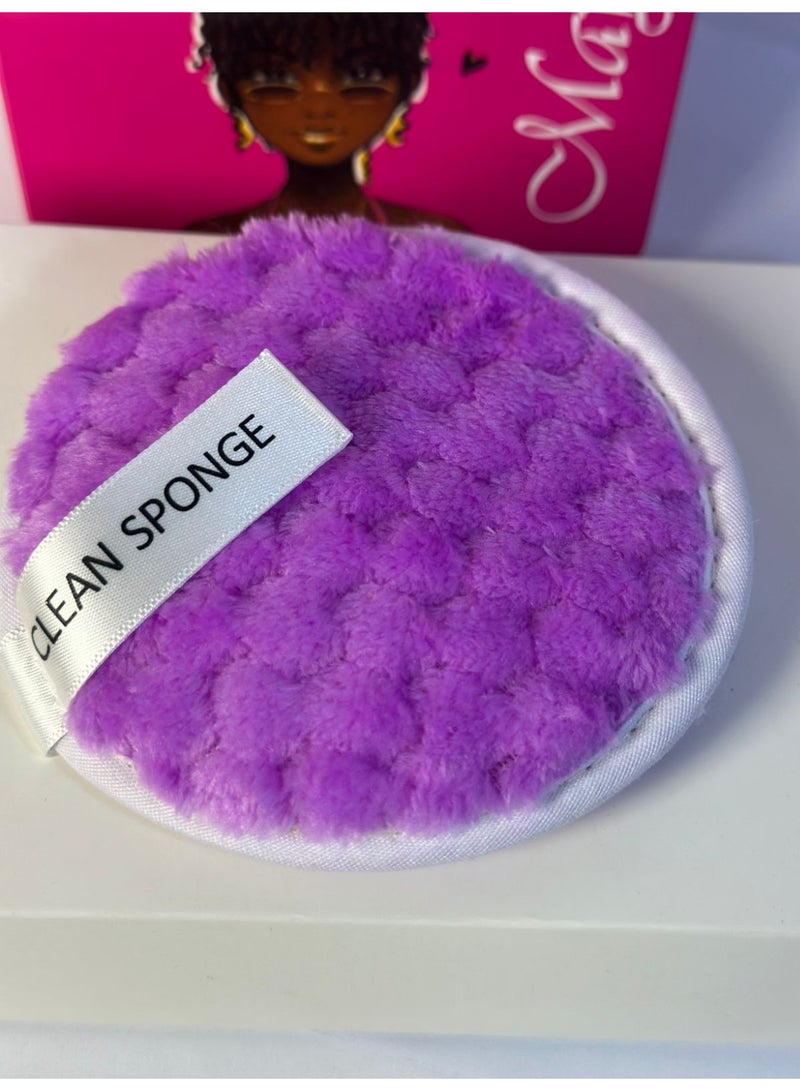 New Material Reusable Makeup Remover Pads Terry Cotton Washable Reusable Makeup Remover Pad 1PC may vary color - Image 1