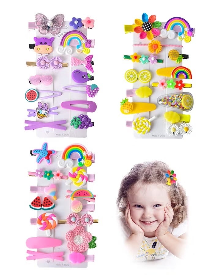 جلامكيت 42 قطعة من قصاصات شعر الأطفال، اكسسوارات شعر للبنات ، دبابيس الشعر، إكسسوارات شعر الفتيات الصغيرات، قصاصات شعر مصفوفات شعر الأطفال، زهور ظريفة قوس قزح حلوى فاكهة فراشة - Image 1