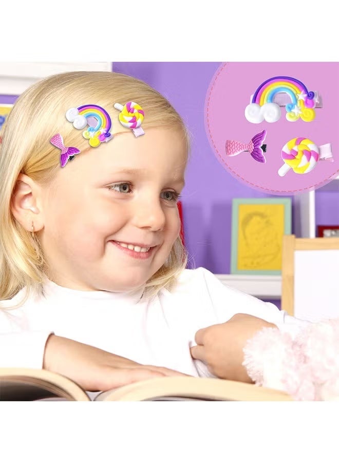 جلامكيت 42 قطعة من قصاصات شعر الأطفال، اكسسوارات شعر للبنات ، دبابيس الشعر، إكسسوارات شعر الفتيات الصغيرات، قصاصات شعر مصفوفات شعر الأطفال، زهور ظريفة قوس قزح حلوى فاكهة فراشة - Image 5