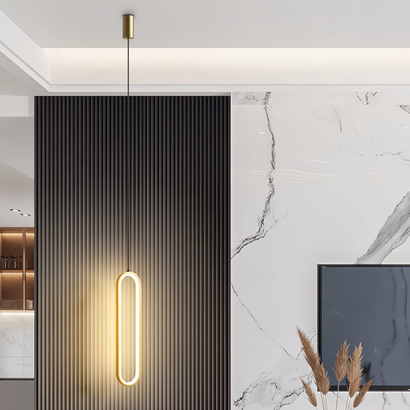 ون لايت الثورية الخطية الذهبية الحديثة - ضوء LED ثلاثي الألوان لغرفة النوم وغرفة المعيشة - Image 3