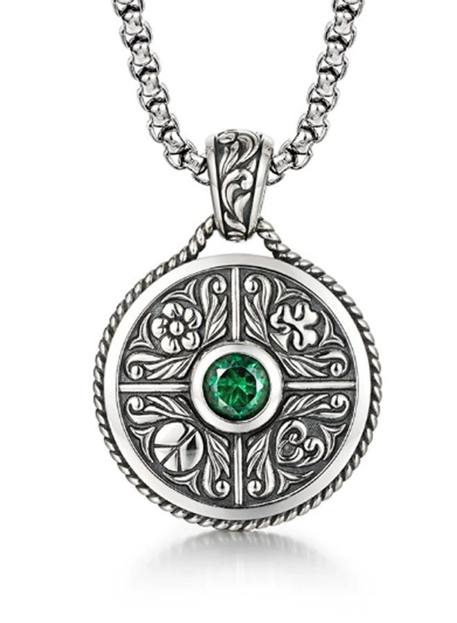 Neutral Jewelry pendant personality hundreds of trendy hip-hop street retro European and American trendy men and women car keychain accessories personality pendant (retro silver) - Image 1