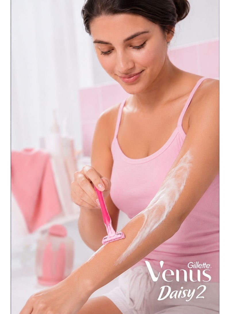 Gillette Venus Daisy 2 Disposable Women’s Razor – 5 Pieces - Image 2
