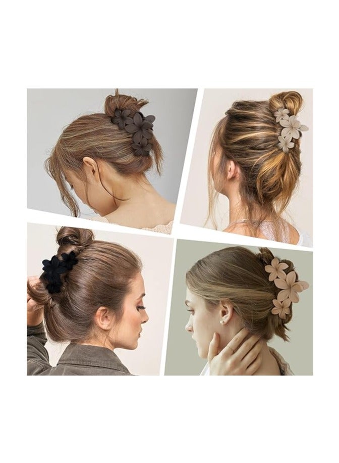 4PCS هاواي Plumeria زهرة الشعر مقاطع - كبيرة غير انزلاق ماتي مخلب مقاطع للمرأة، قوية عقد الشاطئ الشعر الملحقات - Image 4