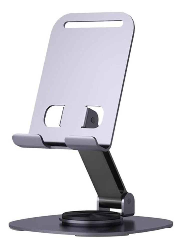 Adjustable 360° Aluminum Desktop Stand for SmartPhones – Grey - Image 1