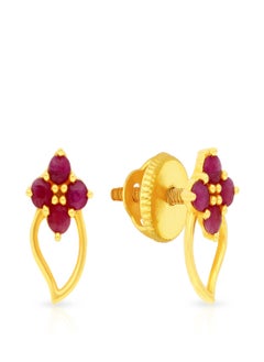 Malabar Gold and Diamonds 22 Carat 916 Purity Precia Gemstone Earrings PGNFNC065ER1Y  - Image 1