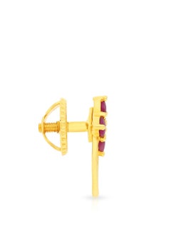Malabar Gold and Diamonds 22 Carat 916 Purity Precia Gemstone Earrings PGNFNC065ER1Y  - Image 2