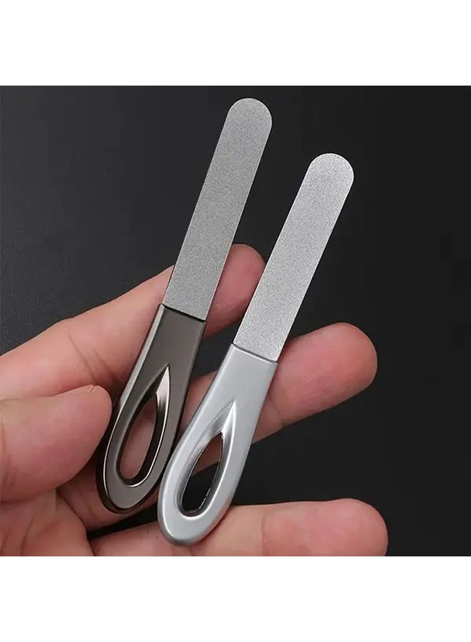 Silver Double Sided Stainless Steel Nail Clipper For Thick Cuticles - Image 1