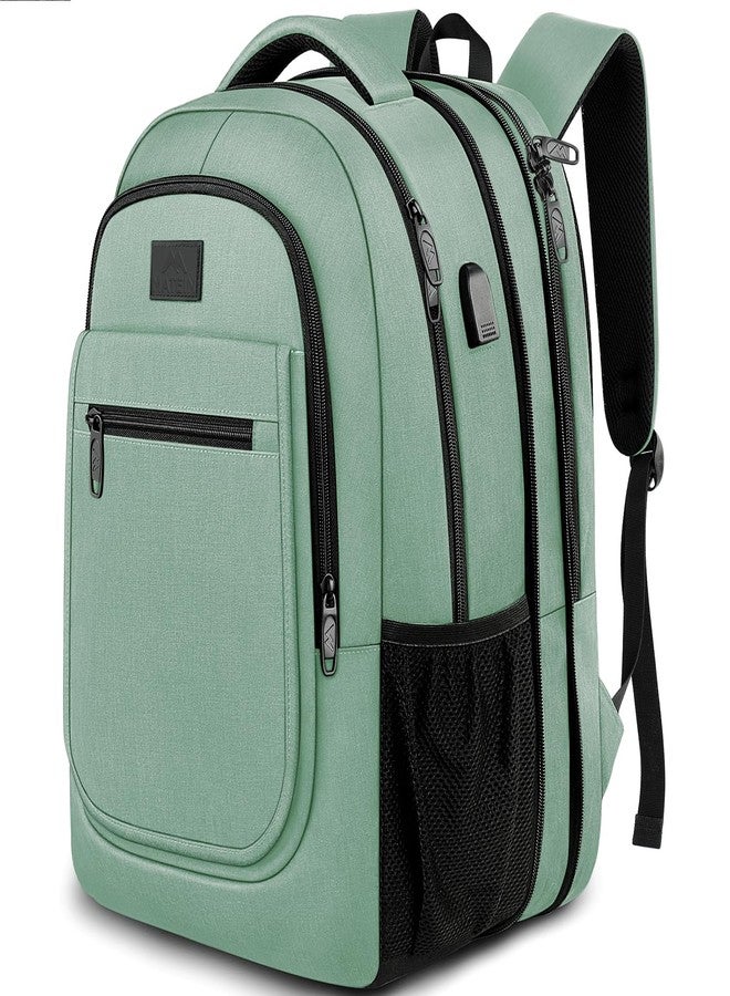 MATEIN Laptop Backpack for Women, Expandable 15.6 inch with USB Charging Port, Anti Theft Travel School Backpack, Water Resistant College Bookbag for Computer Bag Gifts for Men Women, Cyan - Image 1