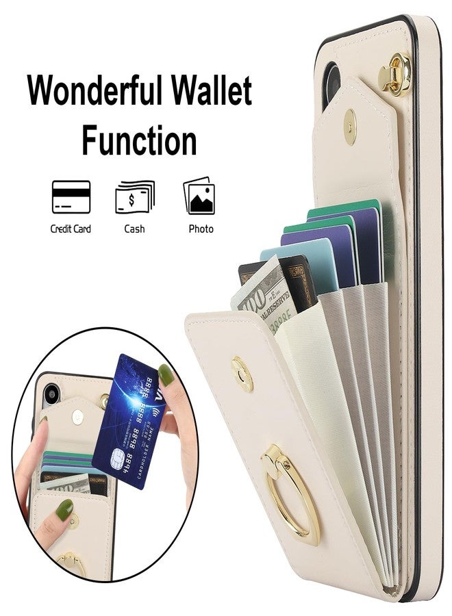 أسو ويش جراب هاتف Asuwish لهاتف سامسونج جالاكسي S24 5G، غطاء محفظة مع واقي شاشة من الزجاج المقوى وحلقة حجب RFID، حامل بطاقات ائتمان، إكسسوارات جلدية للهواتف المحمولة، S 24 24S G5، للنساء والرجال، لون أبيض كريمي - Image 2