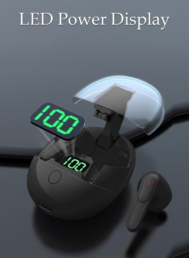 DUNISO Bluetooth Headphones Wireless Earbuds Wireless Charging Case Sports Ear Buds with Type-C Charging Port and Digital Display Premium Deep Bass Waterproof In-Ear Earphones for IOS and Android - Image 5