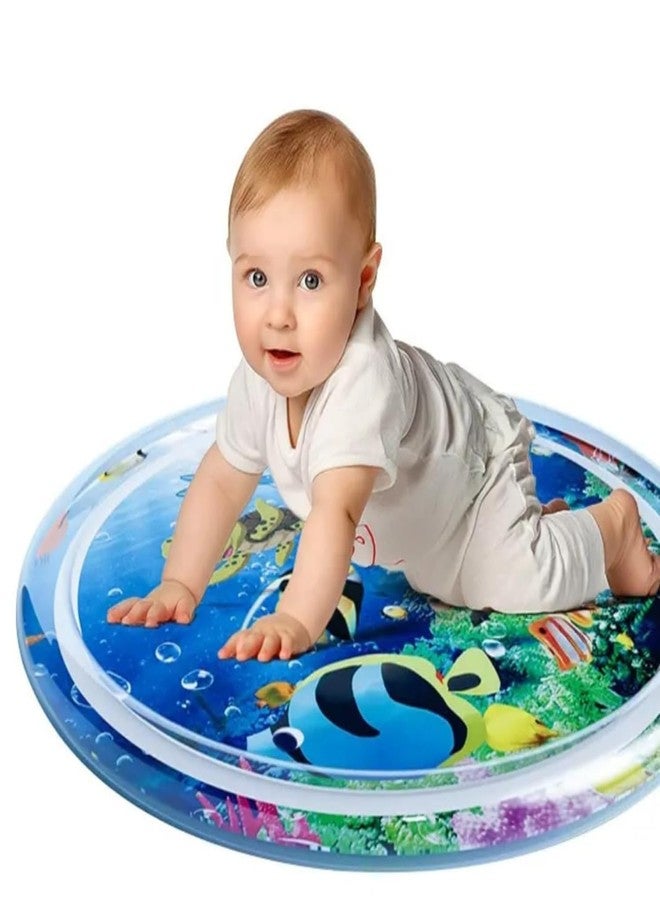 KANAKADHARA Baby Kids Circle Water Play Mat Toys Inflatable Tummy Time Leakproof Water Play Mat, Fun Activity Play Center Indoor and Outdoor Water Play Mat for Baby(Pack of 1,Round) - Image 2