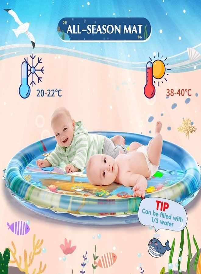 KANAKADHARA Baby Kids Circle Water Play Mat Toys Inflatable Tummy Time Leakproof Water Play Mat, Fun Activity Play Center Indoor and Outdoor Water Play Mat for Baby(Pack of 1,Round) - Image 5