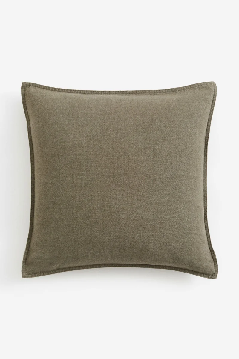 اتش اند ام غطاء وسادة من مزيج كتان