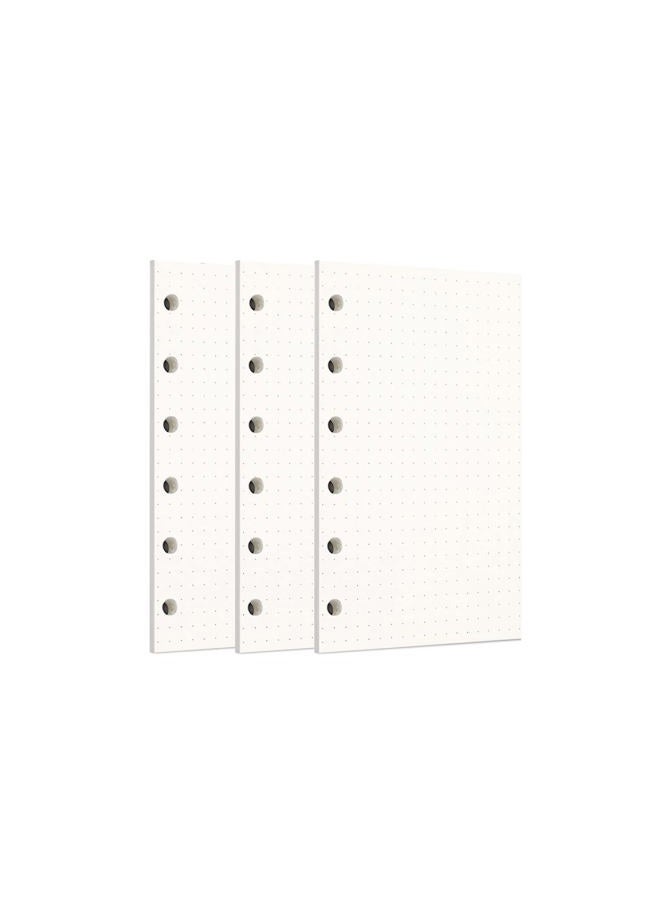 Zelten Loose Leaf Punched Paper Refills Paper for 6 Hole Binder Personal Organizer Diary Notebook Refillable Planner (Dotted,A7/6 Hole) - Image 1