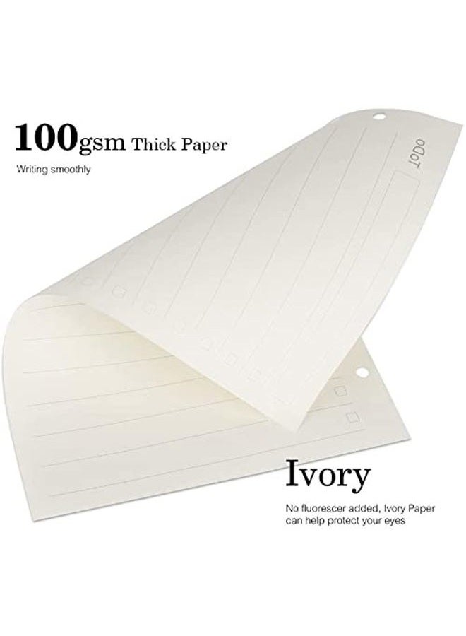 Zelten Loose Leaf Punched Paper Refills Paper for 6 Hole Binder Personal Organizer Diary Notebook Refillable Planner (Dotted,A7/6 Hole) - Image 5