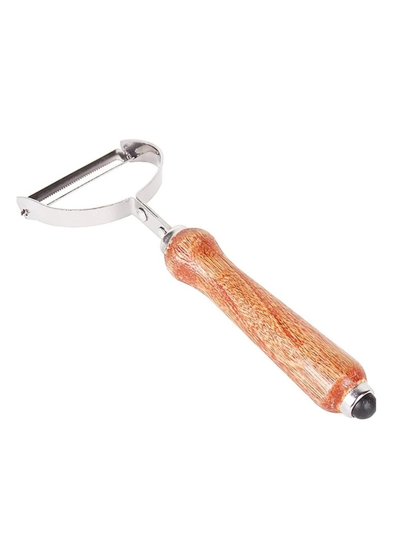 مقشرة بطاطس استانلس بيد خشب -سهلة الاستخدام والتنظيف - Image 5