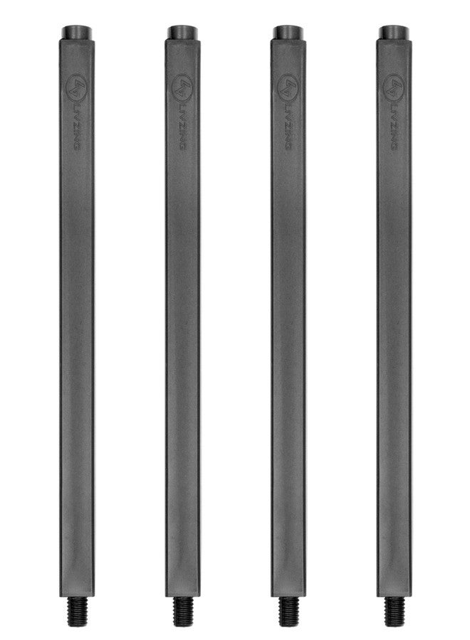 Livzing Turn N Tube PVC Thread Type Big Legs-PVC Legs for Coffee Table-Bedside Table-Wooden Boards-Replacement Support Leg-Furniture Cabinet Legs-Plastic Supporting connectors - (Pack of 4) - Image 1