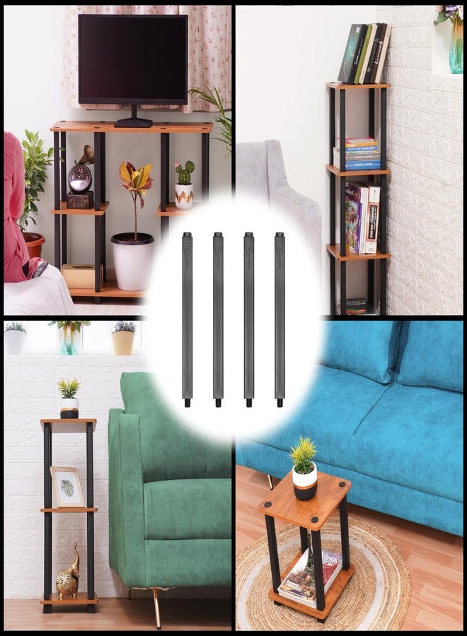 Livzing Turn N Tube PVC Thread Type Big Legs-PVC Legs for Coffee Table-Bedside Table-Wooden Boards-Replacement Support Leg-Furniture Cabinet Legs-Plastic Supporting connectors - (Pack of 4) - Image 3