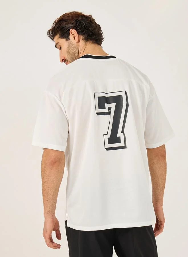 Styli Varsity Print Boxy Fit T-Shirt