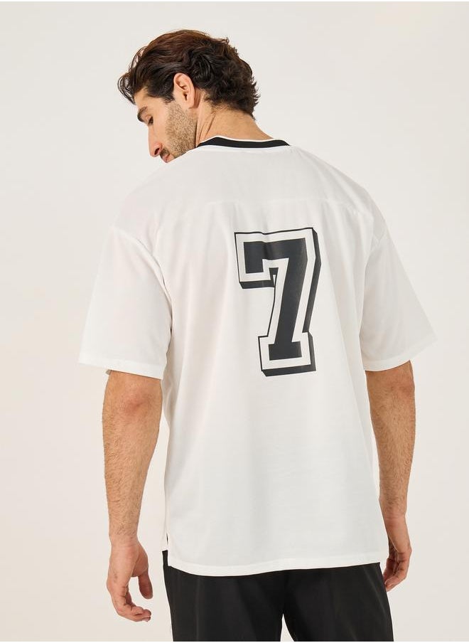 Styli Varsity Print Boxy Fit T-Shirt  - Image 5