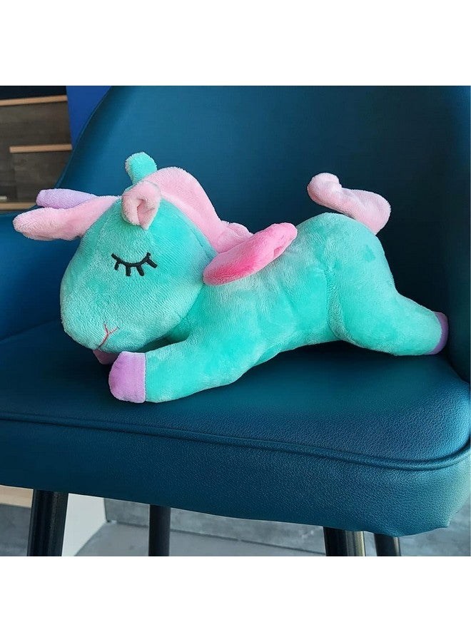Webby Funny Unicorn Stuffed Animal Plush Soft Toy, Green 30CM - Image 1