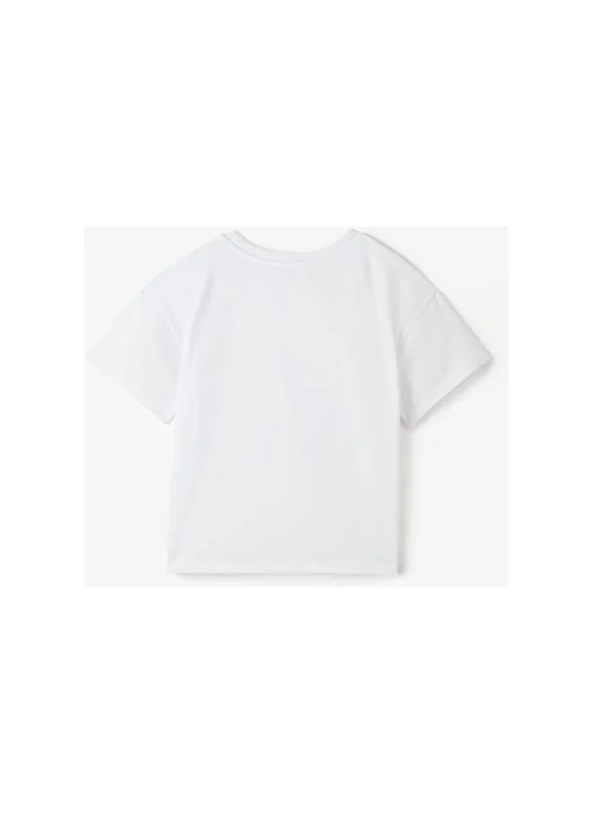 جون June Kids Smiley Face Printed Tshirt White